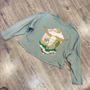 Ariat Olive Boxy Crop Top